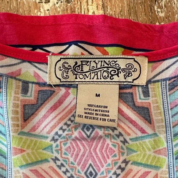 Flying Monkey Colorful Geometric Tank Top - Picture 7 of 12